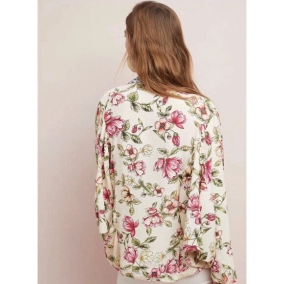 Anthropologie Akemi + Kin Idalia Kimono One Size Floral Dolman Bohemian Boho - Picture 4 of 13